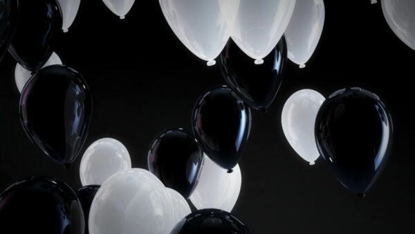 Воздушные шарики Белые и Черные