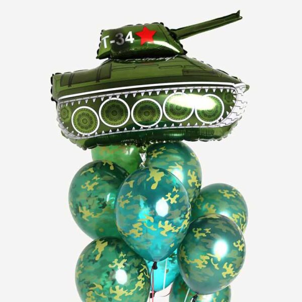Фонтан из воздушных шаров - Военный